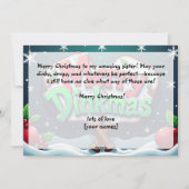 Pickleball Dink If You Love Christmas シーズンカード (裏面)