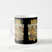 Pickleball Dink Responsibly Paddle Player コーヒーマグカップ (正面左)