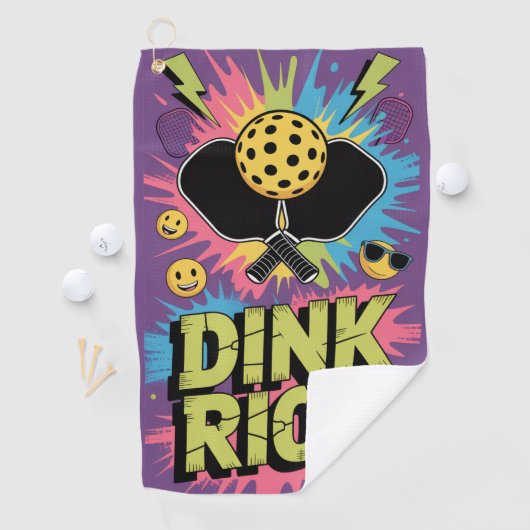 Pickleball Dink Riot Funny Urban Splash ゴルフタオル (インサイチュ)