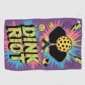 Pickleball Dink Riot Funny Urban Splash ゴルフタオル (横)
