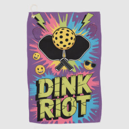 Pickleball Dink Riot Funny Urban Splash ゴルフタオル