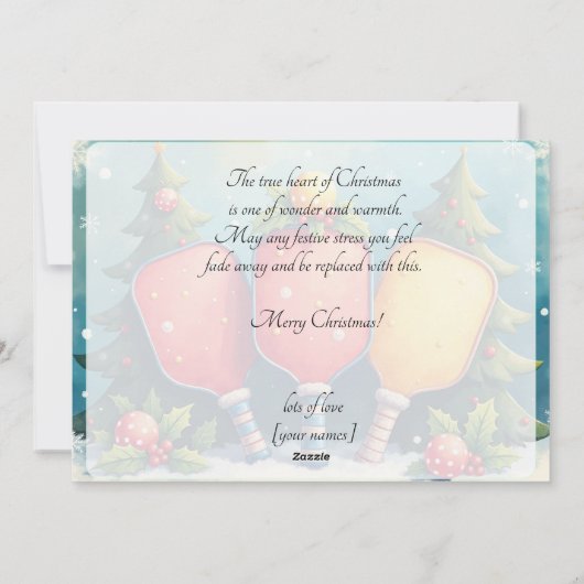 Pickleball🎅 Dink the Halls シーズンカード (裏面)