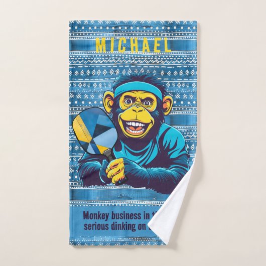 Pickleball Dinkin’ in the Jungle! ハンドタオル (ハンドタオル)