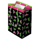 Pickleball Dinks & Drinks Cosmo Pink Cocktail ミディアムペーパーバッグ (裏面アングル)