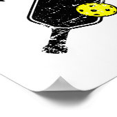 Pickleball distressed design  ポスター (角)