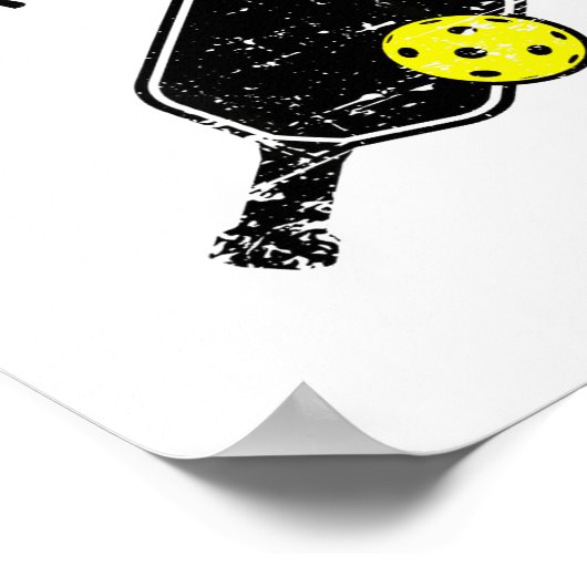 Pickleball distressed design  ポスター (角)