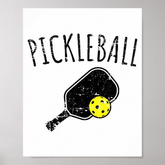 Pickleball distressed design  ポスター (正面)