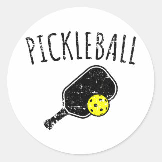 Pickleball distressed design  ラウンドシール