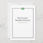 Pickleball Doubles Partner Card | Navy Green (正面)