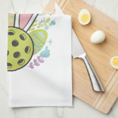Pickleball Easter T-Shirt キッチンタオル (四つ折り)