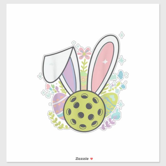 Pickleball Easter T-Shirt シール (シート)