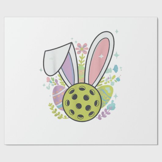 Pickleball Easter T-Shirt ラッピングペーパー (フラット)