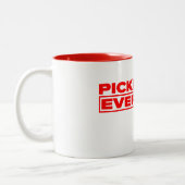 Pickleball Everyday White and Red Mug ツートーンマグカップ (左)