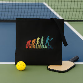 Pickleball Evolution Funny Custom Name or Text トートバッグ