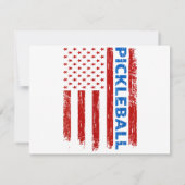 Pickleball Flag - Playing Paddleball Pickleball Am セーブザデート (裏面)