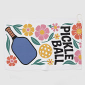 Pickleball Flower Paddle Gift ゴルフタオル (横)