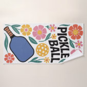 Pickleball Flower Paddle Gift バスタオル (バスタオル)