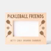 Pickleball Friendsプレイヤーのグループ レーザー彫刻フレーム (正面)