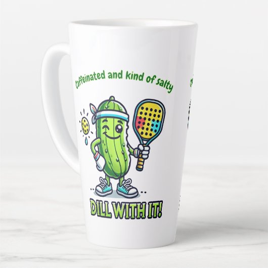 Pickleball Funny Coffee Mug Drinkware Kitchen カフェラテマグ (左アングル)
