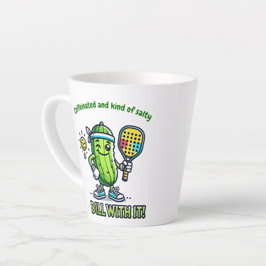 Pickleball Funny Coffee Mug Drinkware Kitchen カフェラテマグ (左アングル)