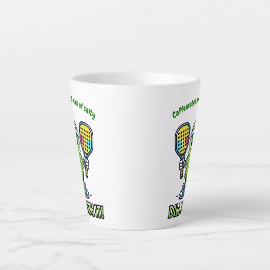 Pickleball Funny Coffee Mug Drinkware Kitchen カフェラテマグ (正面)