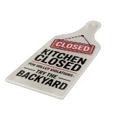 Pickleball Funny kitchen closed sign カッティングボード (角)