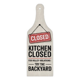 Pickleball Funny kitchen closed sign カッティングボード