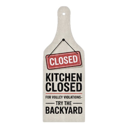 Pickleball Funny kitchen closed sign カッティングボード (正面)