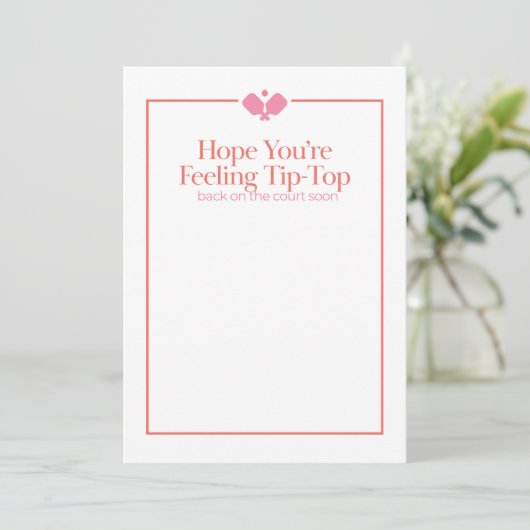 Pickleball Get Well Card | Tip-Top (スタンド正面)