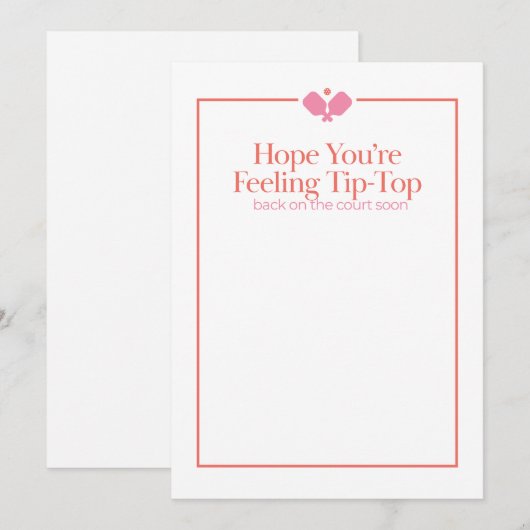 Pickleball Get Well Card | Tip-Top (正面/裏面)