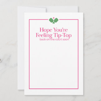 Pickleball Get Well Card | Tip-Top カード