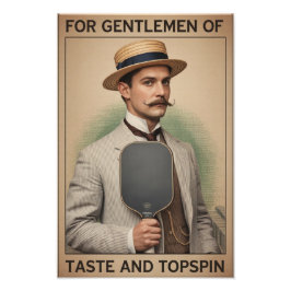 Pickleball Gift For Gentlemen Of Taste And Topspin フォトプリント