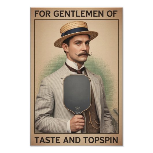 Pickleball Gift For Gentlemen Of Taste And Topspin フォトプリント (正面)