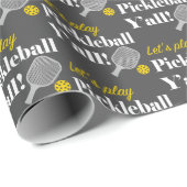 Pickleball Gift Wrap Let's Play Pickleball Team ラッピングペーパー (ロールコーナー)