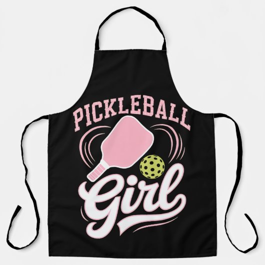 Pickleball Girl Player エプロン (正面)