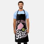 Pickleball Girl Player エプロン (着用した状態)