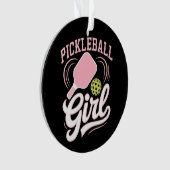 Pickleball Girl Player オーナメント (正面)