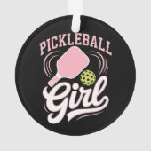 Pickleball Girl Player オーナメント (裏面)
