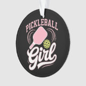 Pickleball Girl Player オーナメント (正面)