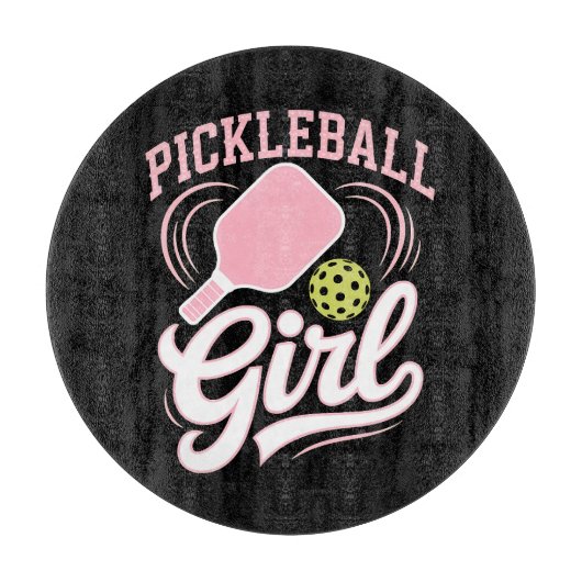 Pickleball Girl Player カッティングボード (正面)