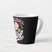 Pickleball Girl Player カフェラテマグ (右アングル)