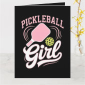 Pickleball Girl Player カード (黄色い花)