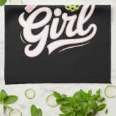 Pickleball Girl Player キッチンタオル (折り畳み)