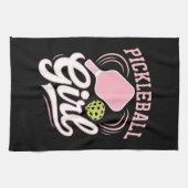 Pickleball Girl Player キッチンタオル (横)