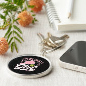 Pickleball Girl Player キーホルダー (側面)