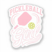 Pickleball Girl Player シール (正面)