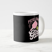Pickleball Girl Player ジャンボコーヒーマグカップ (正面右)