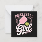 Pickleball Girl Player ノートカード (正面)