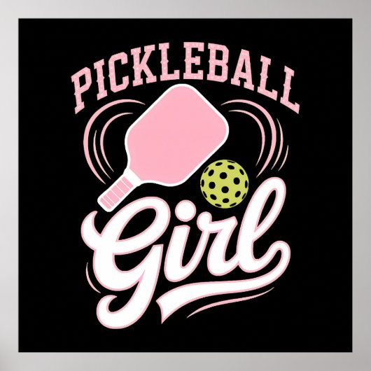 Pickleball Girl Player ポスター (正面)