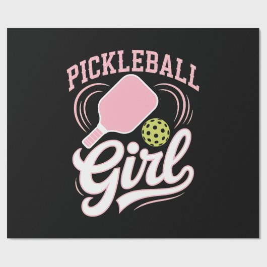 Pickleball Girl Player ラッピングペーパー (フラット)